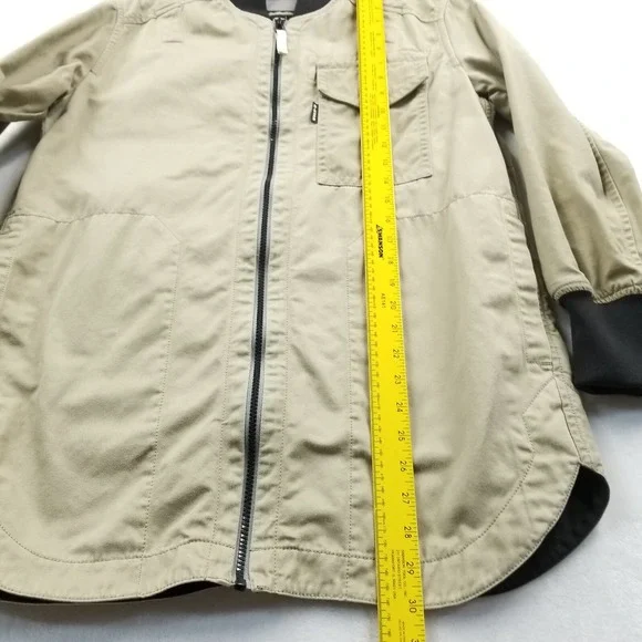 G Star Raw Jacket Men S Beige Bomber Collar Overshirt 2.0 Full Zip Pockets Chore